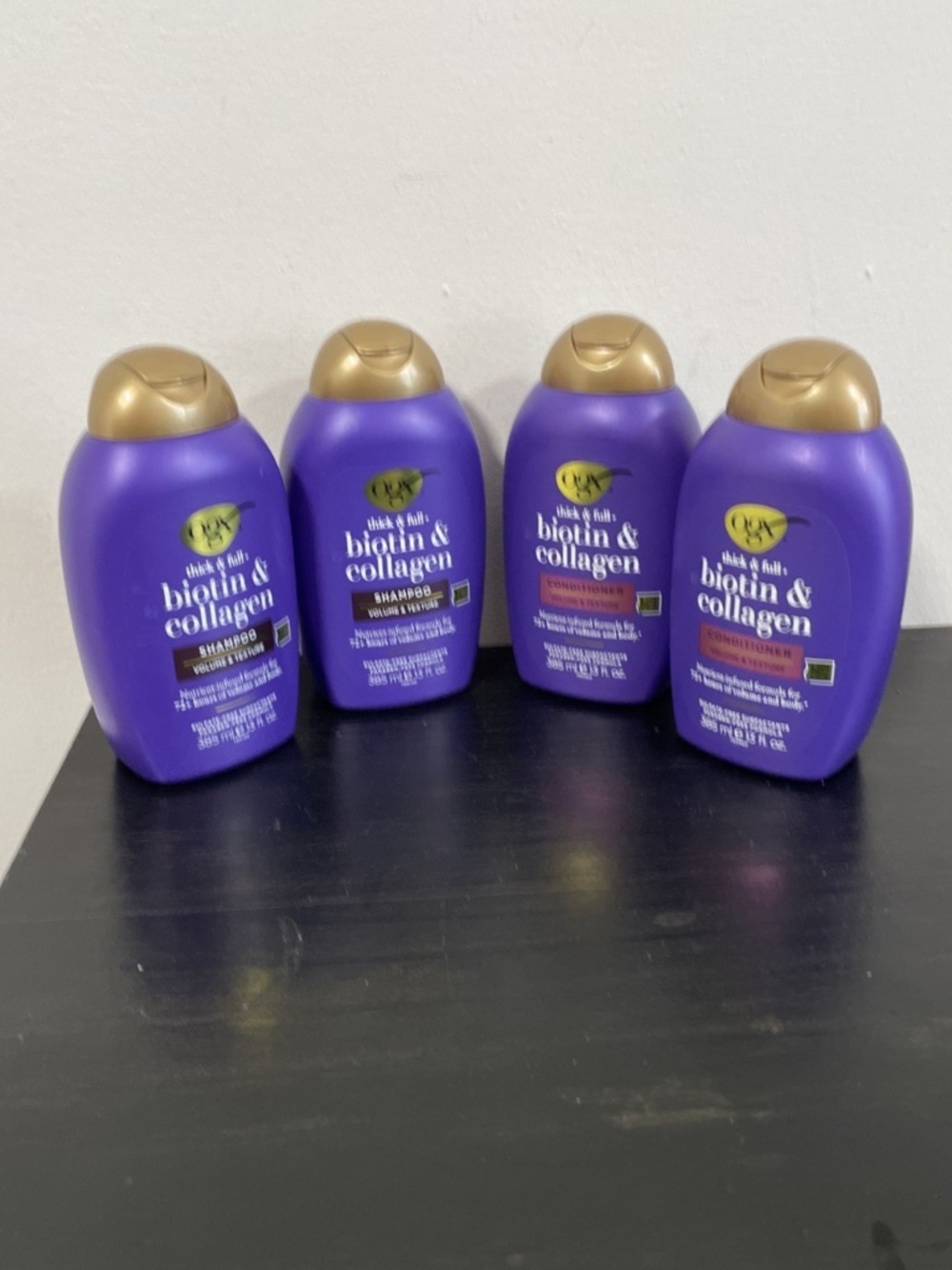 OGX Biotin & Collagen Shampoo and conditioner thick & full, 13oz. x4